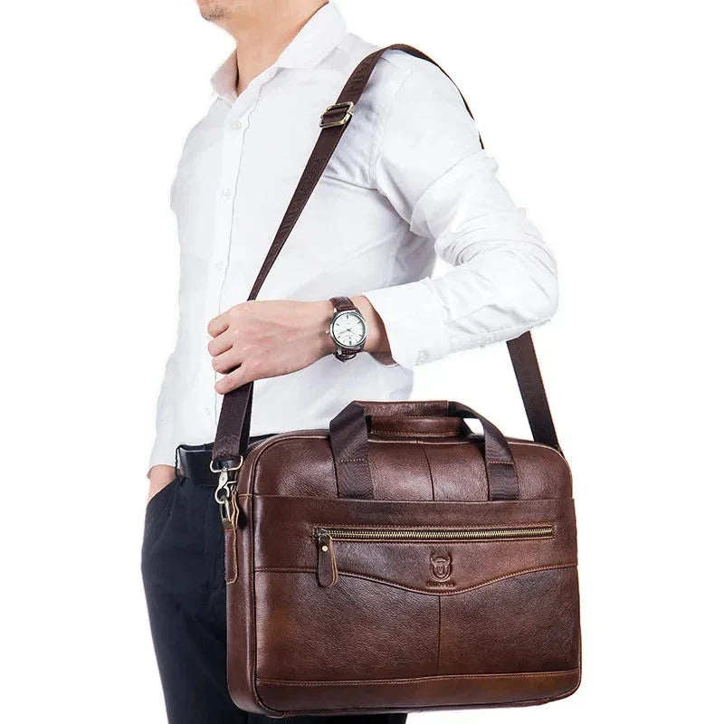 Mallette en Cuir Véritable - BullPremium