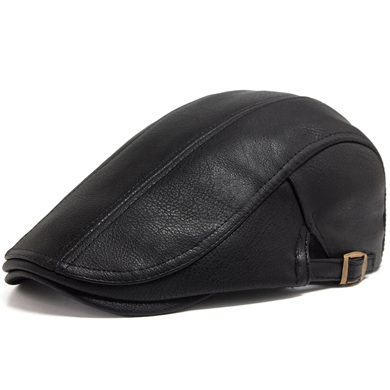 Béret en Cuir Véritable pour Homme - Theron