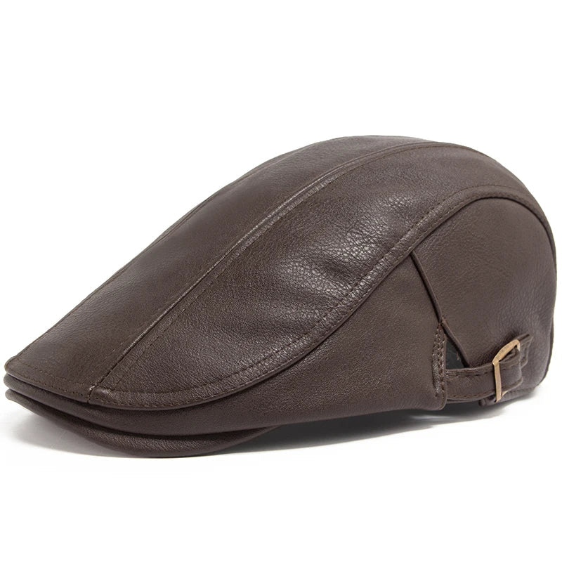 Béret en Cuir Véritable pour Homme - Theron